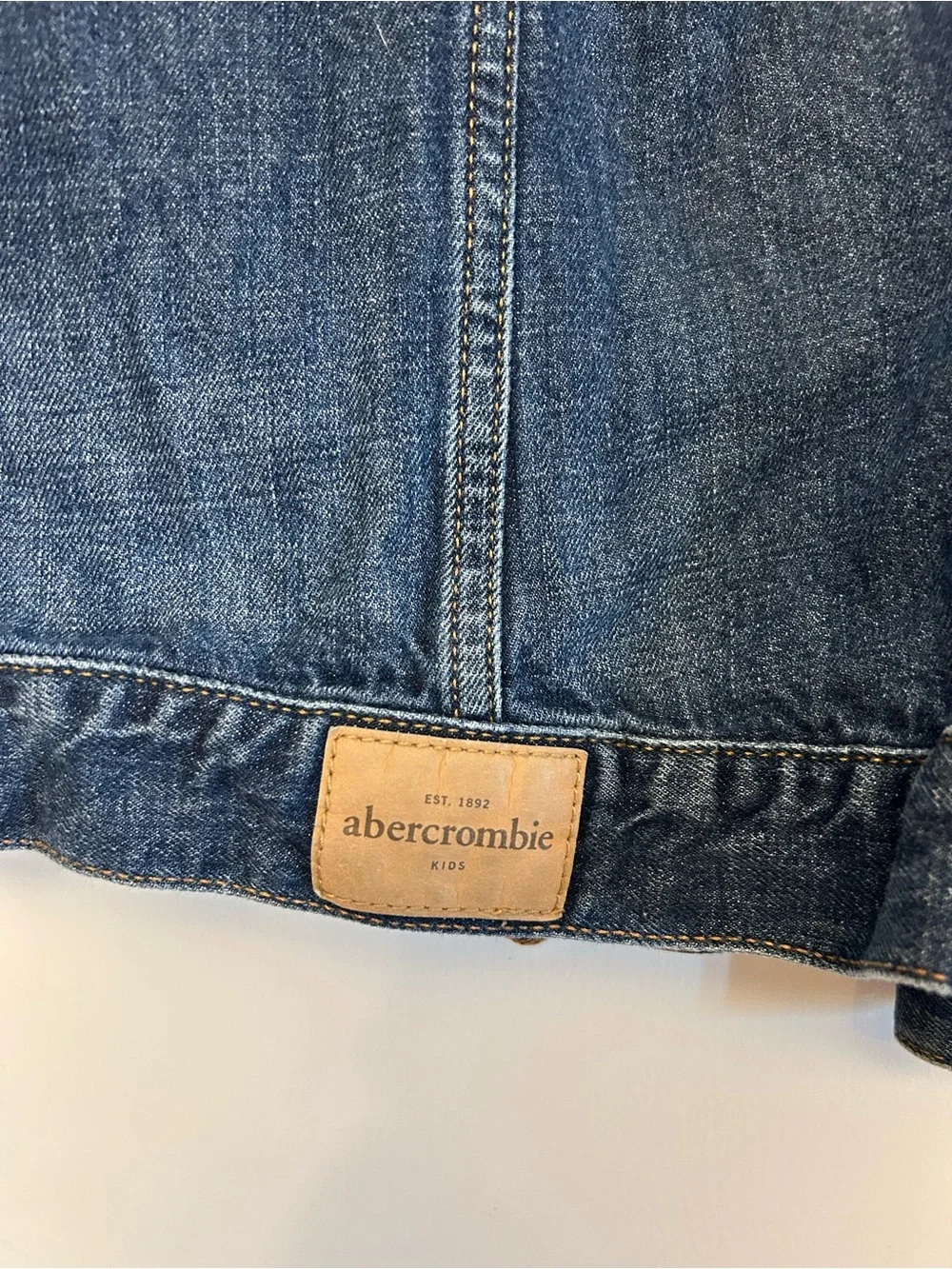 abercrombie kids Distressed Blue Denim Jacket